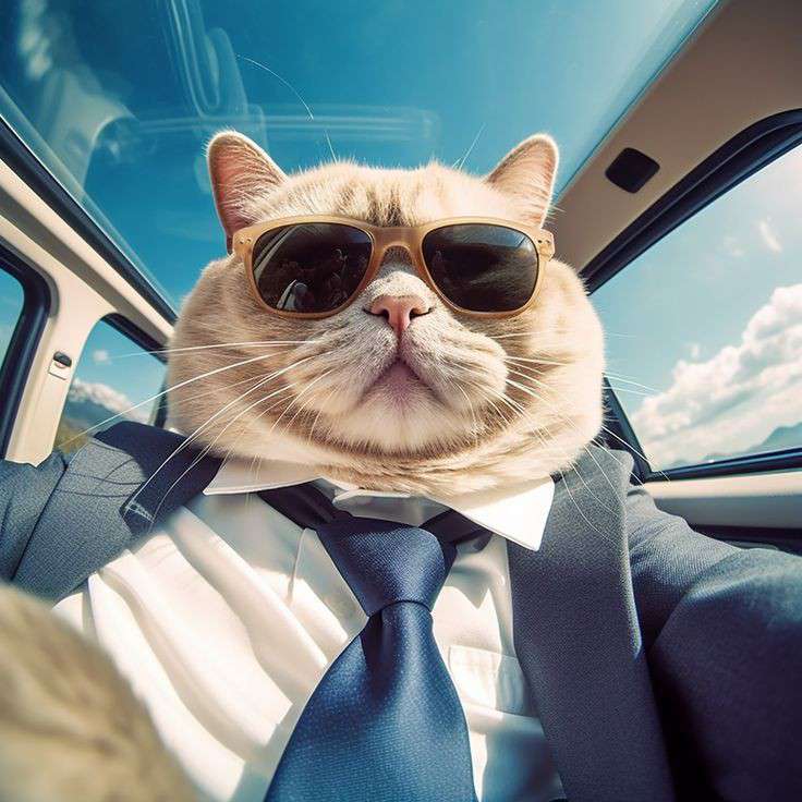 British Shorthair Cat in Rich style