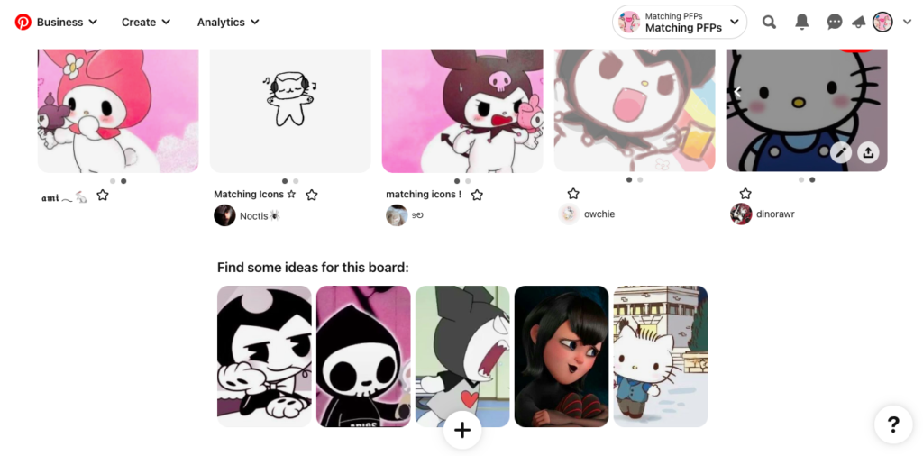Screenshot of More Ideas on Pinterest