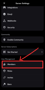 Access Member List