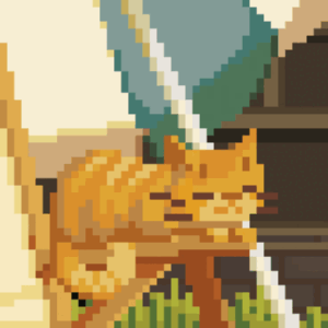 Pixel Sleeping Cat