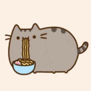 Pusheen Eating Noodles