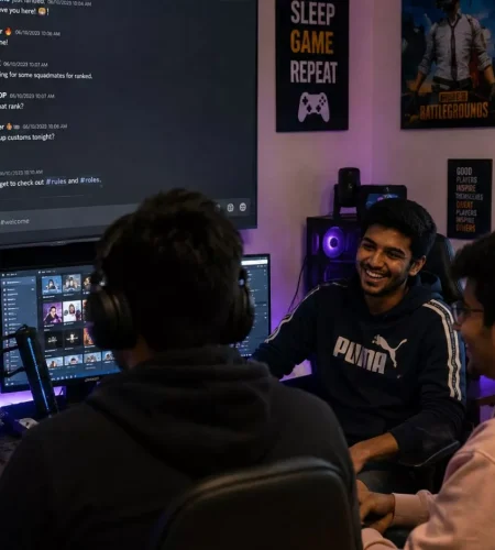 Purple Lit Gaming Discord Hangout