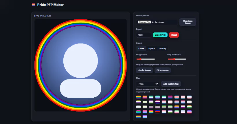 Pride PFP Maker Tool
